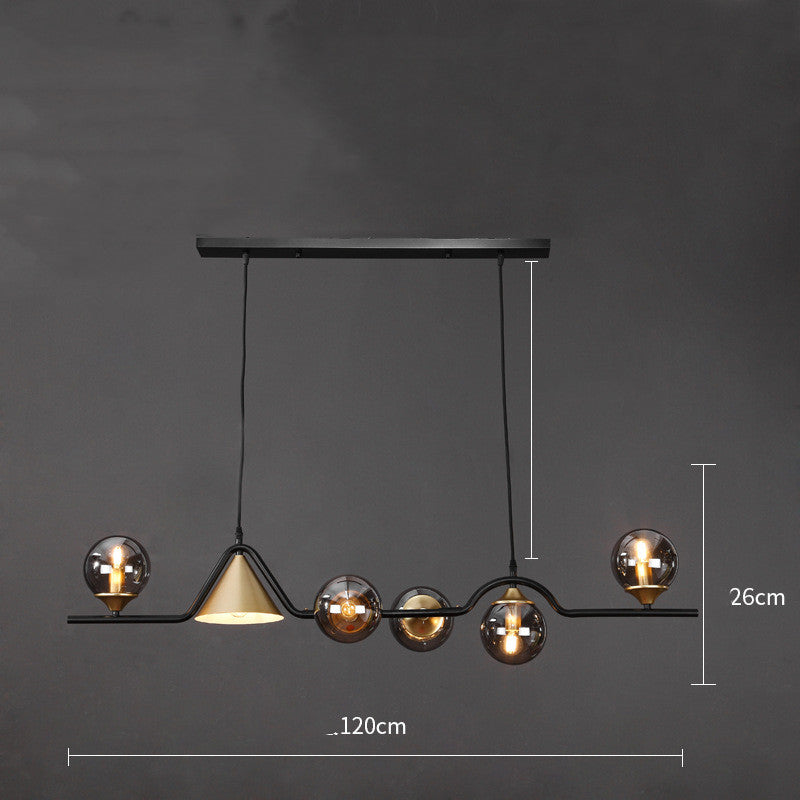 Suspension design à globes en verre et laiton