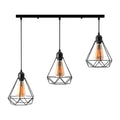 Black industrial pendant light 3 Light Way Cage Ceiling Light Fixture ~ 5301