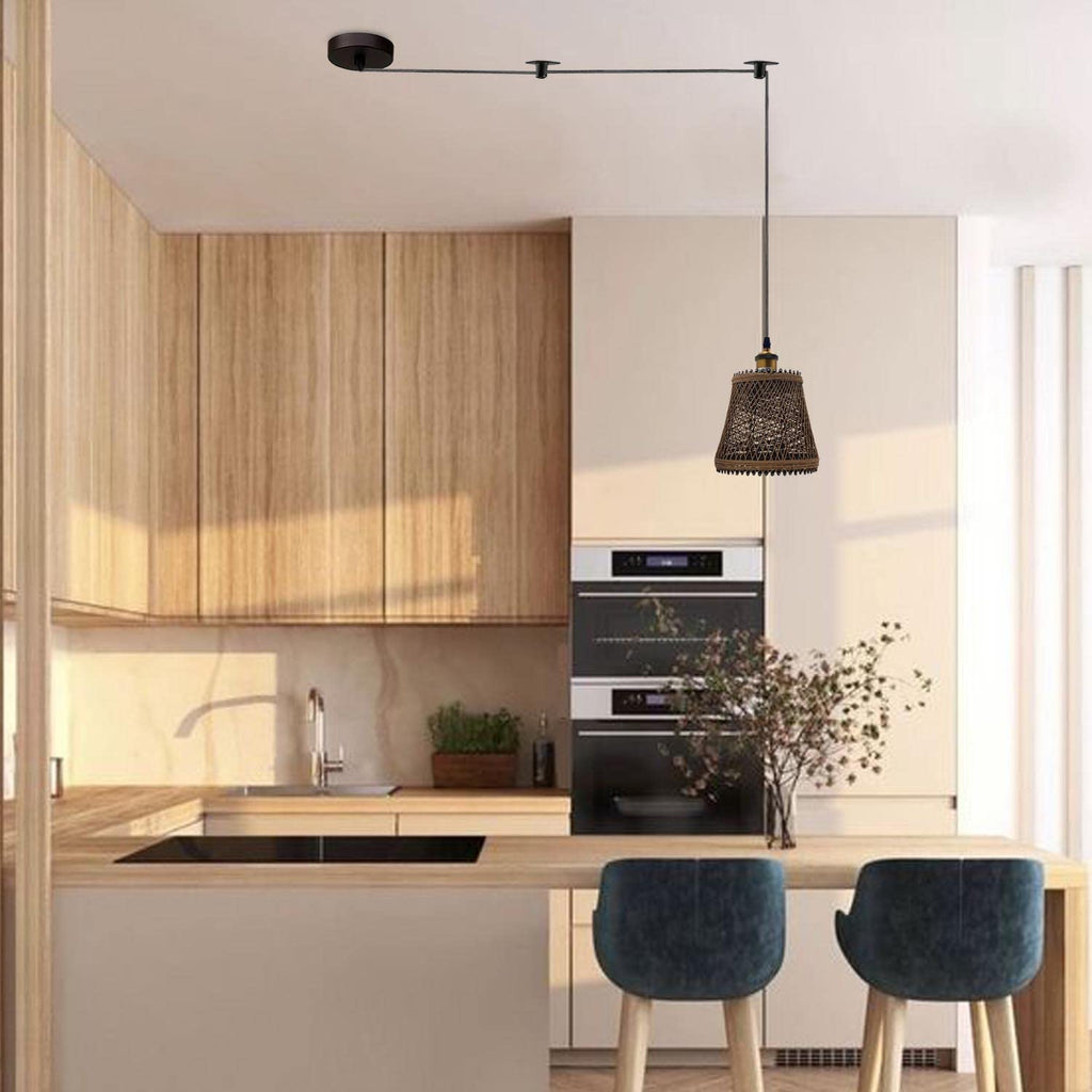 Bamboo Hemp Ceiling Pendant Light Fixture~6440