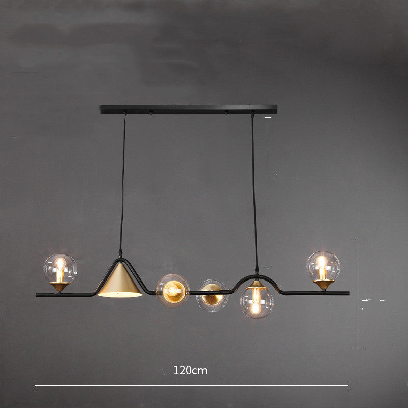 Suspension design à globes en verre et laiton