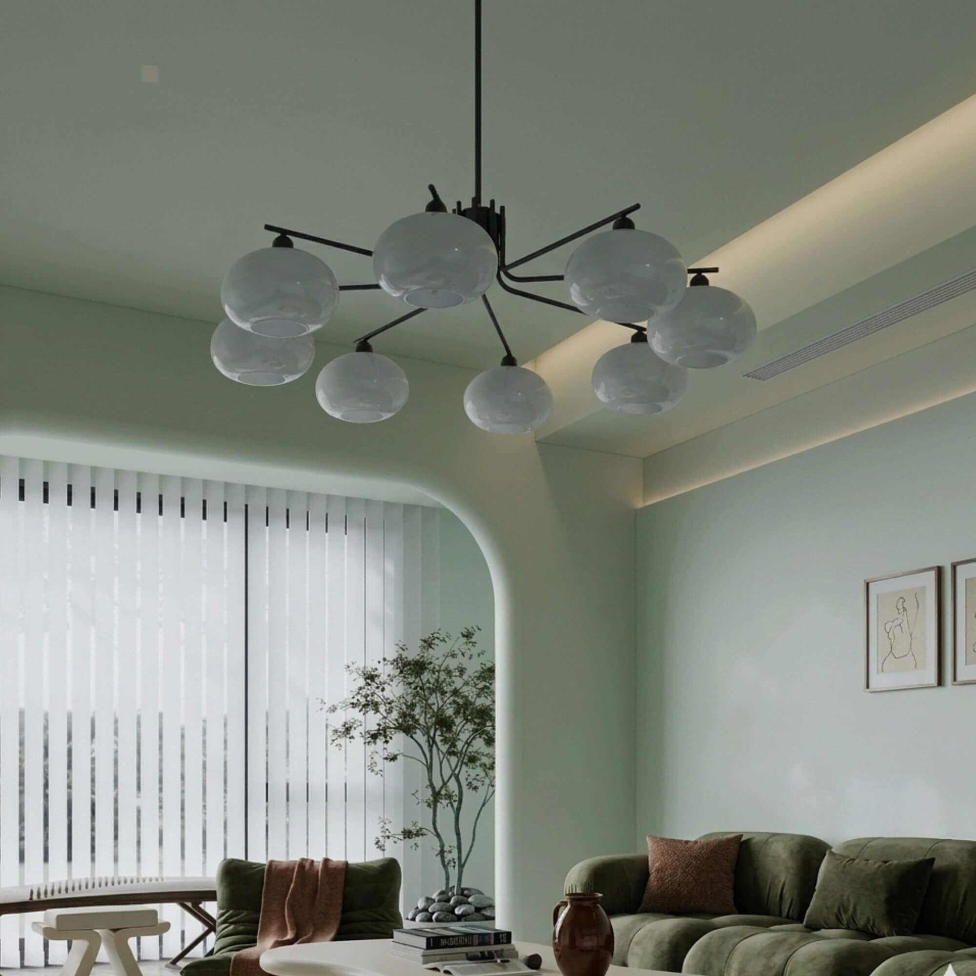 Le Lustre Orbe Stellaire éteint