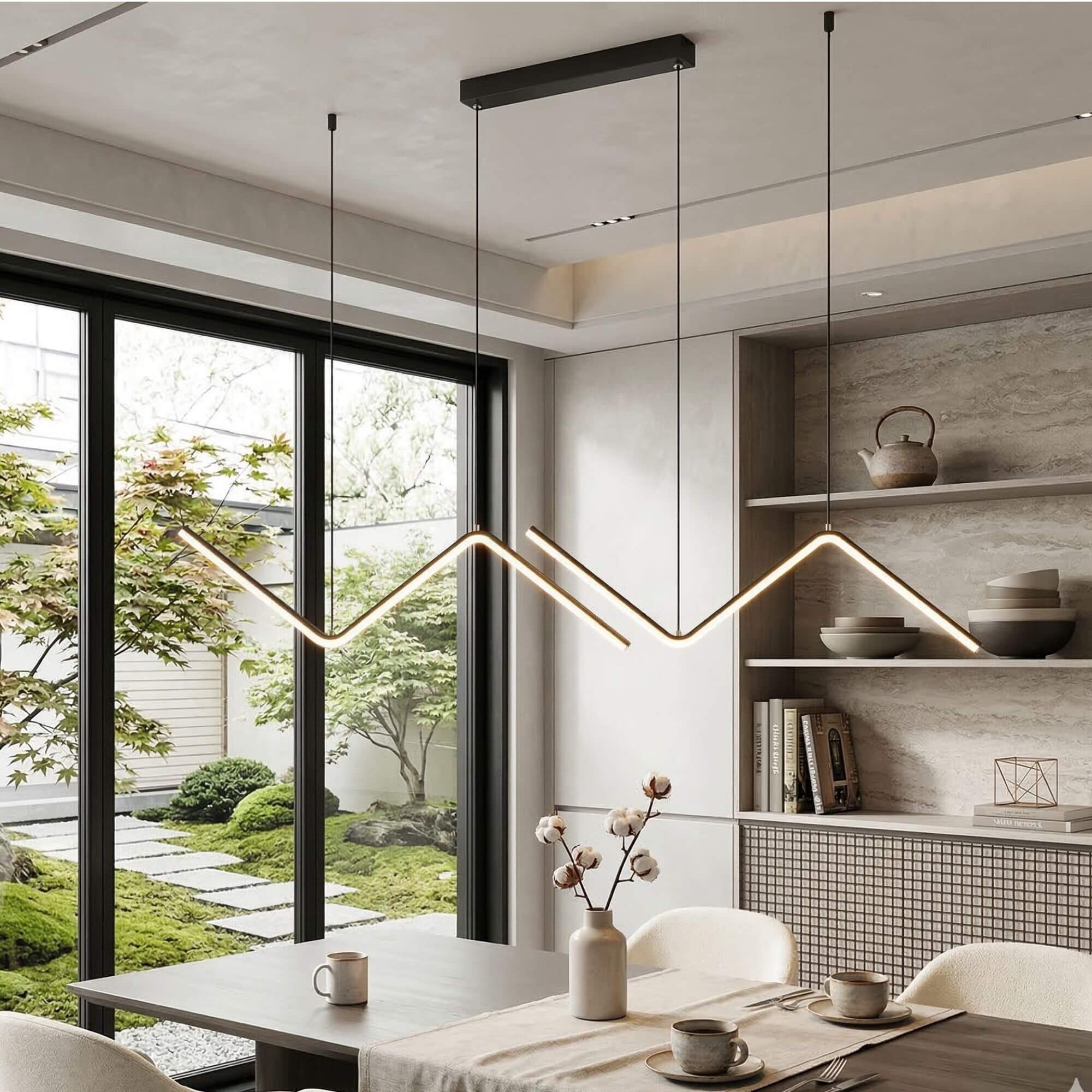 Luminaire Suspendu LED Graphik-V noir salle a manger