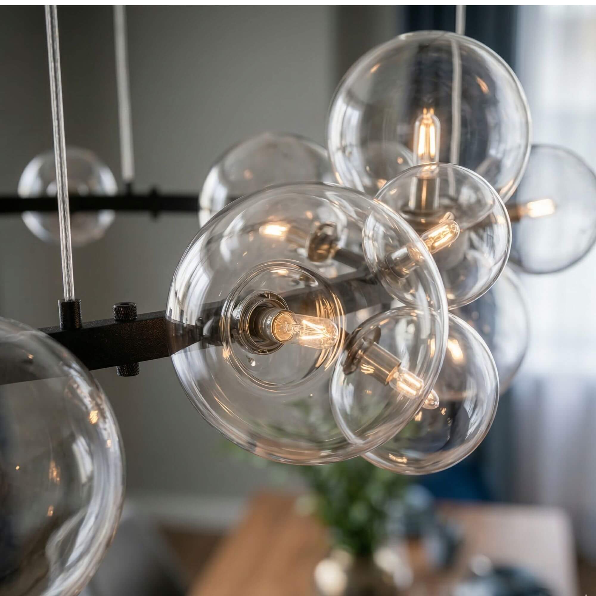 Lustre Couronne Nébuleuse de Verre zoom