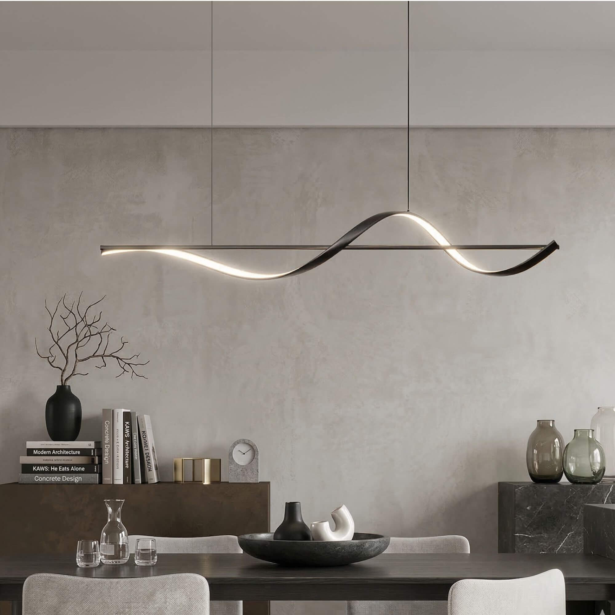 Lustre Onde Linéaire suspendu salle à manger