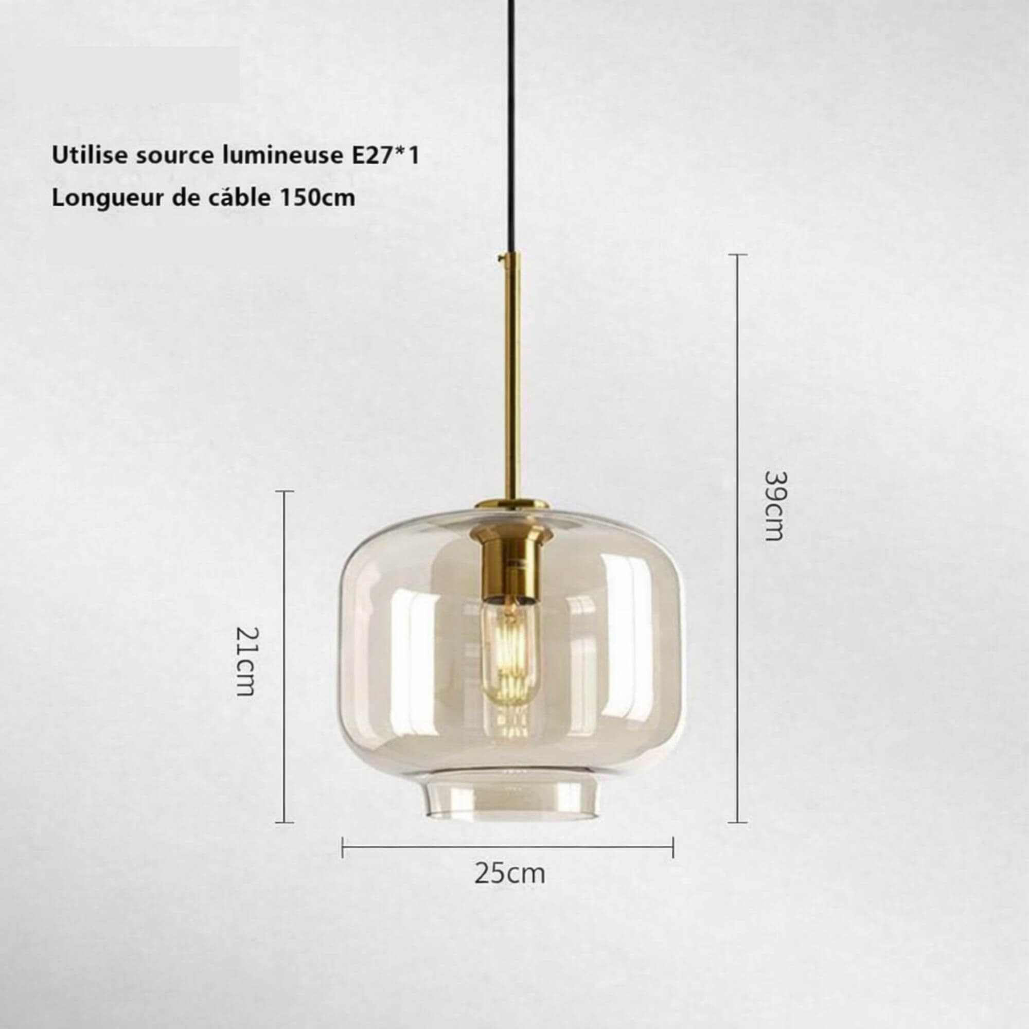 Lustre Suspendu vase inversé Moderne Style Industriel