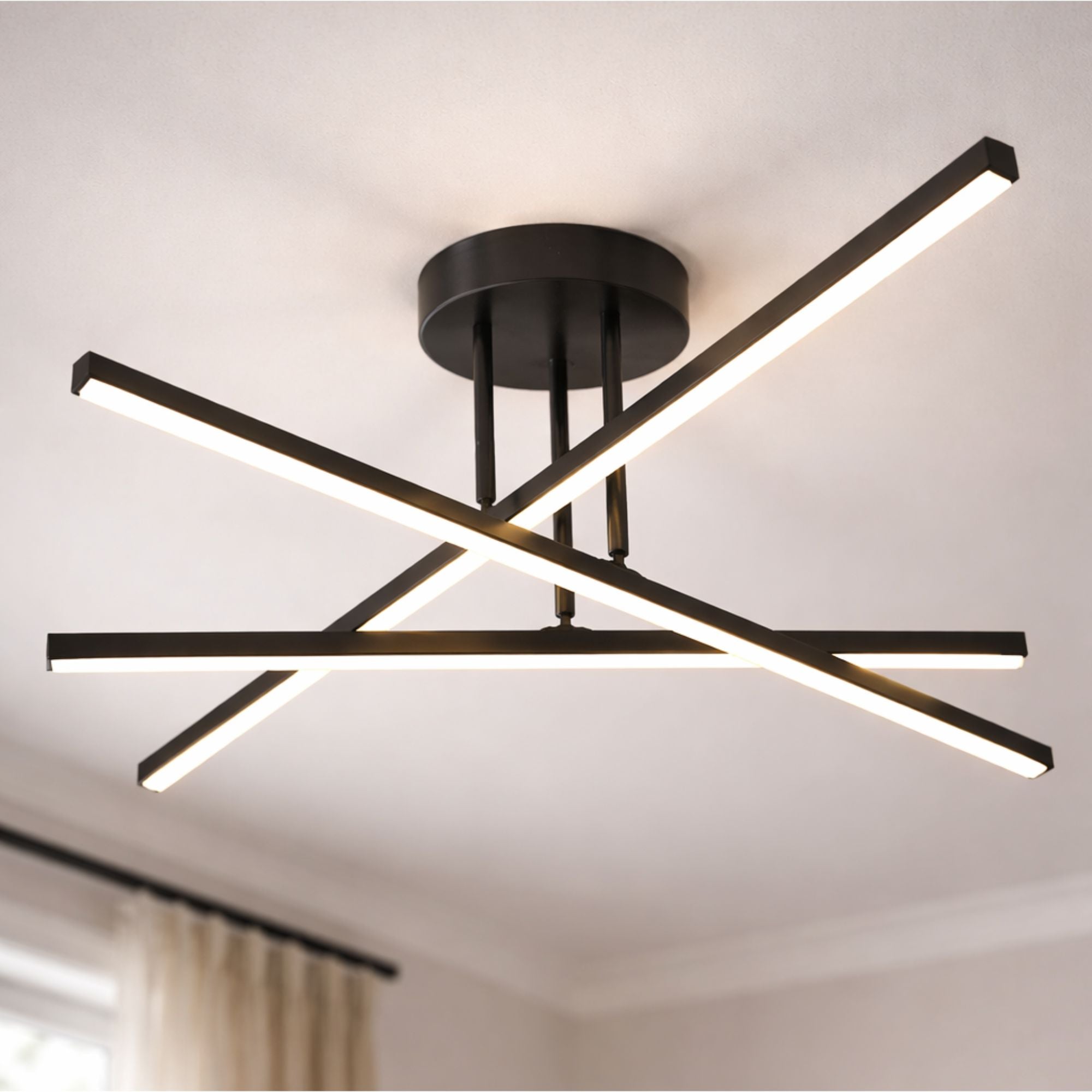 Plafonnier LED Graphique à Barres Croisées zoom