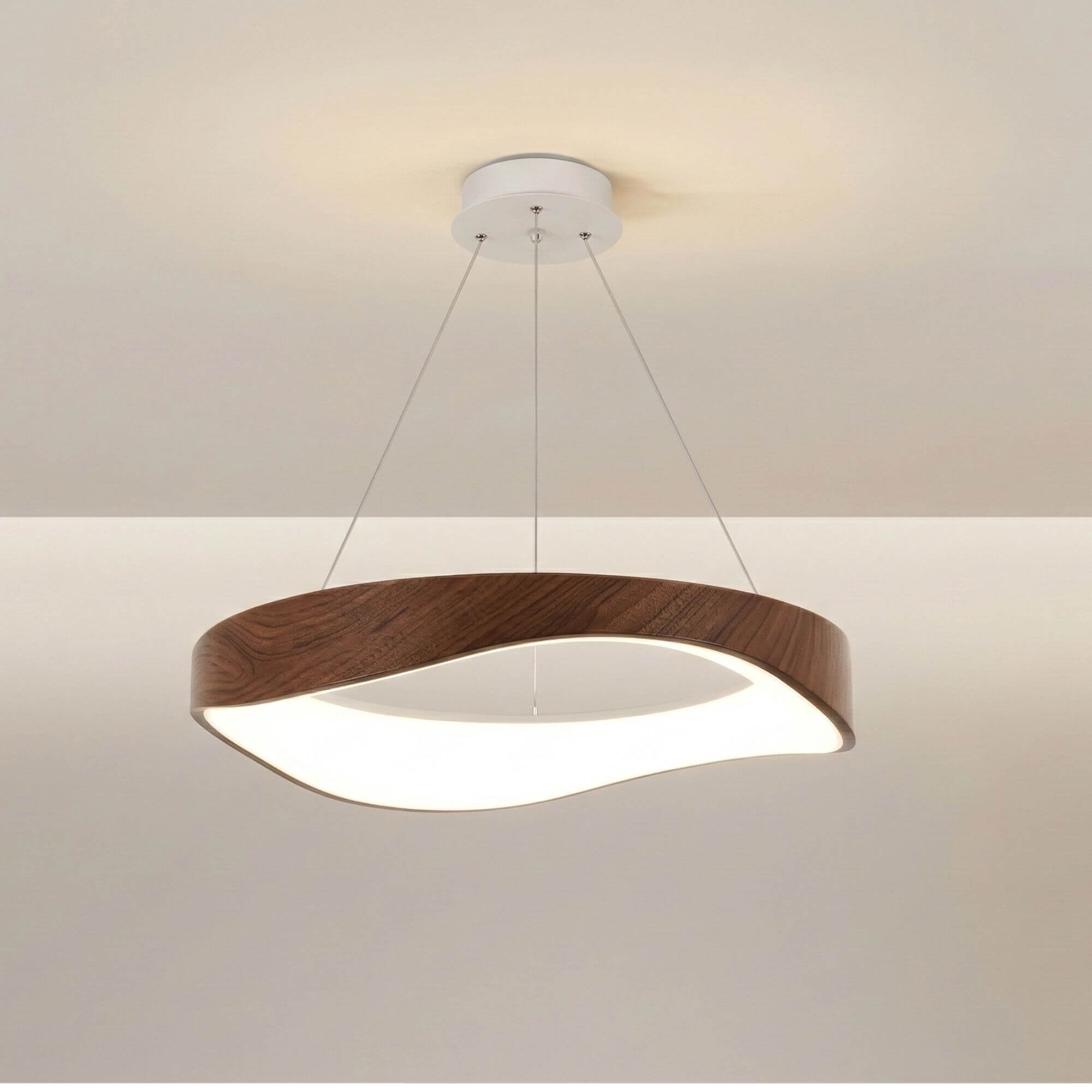 Suspension Anneau  Finition Noyer