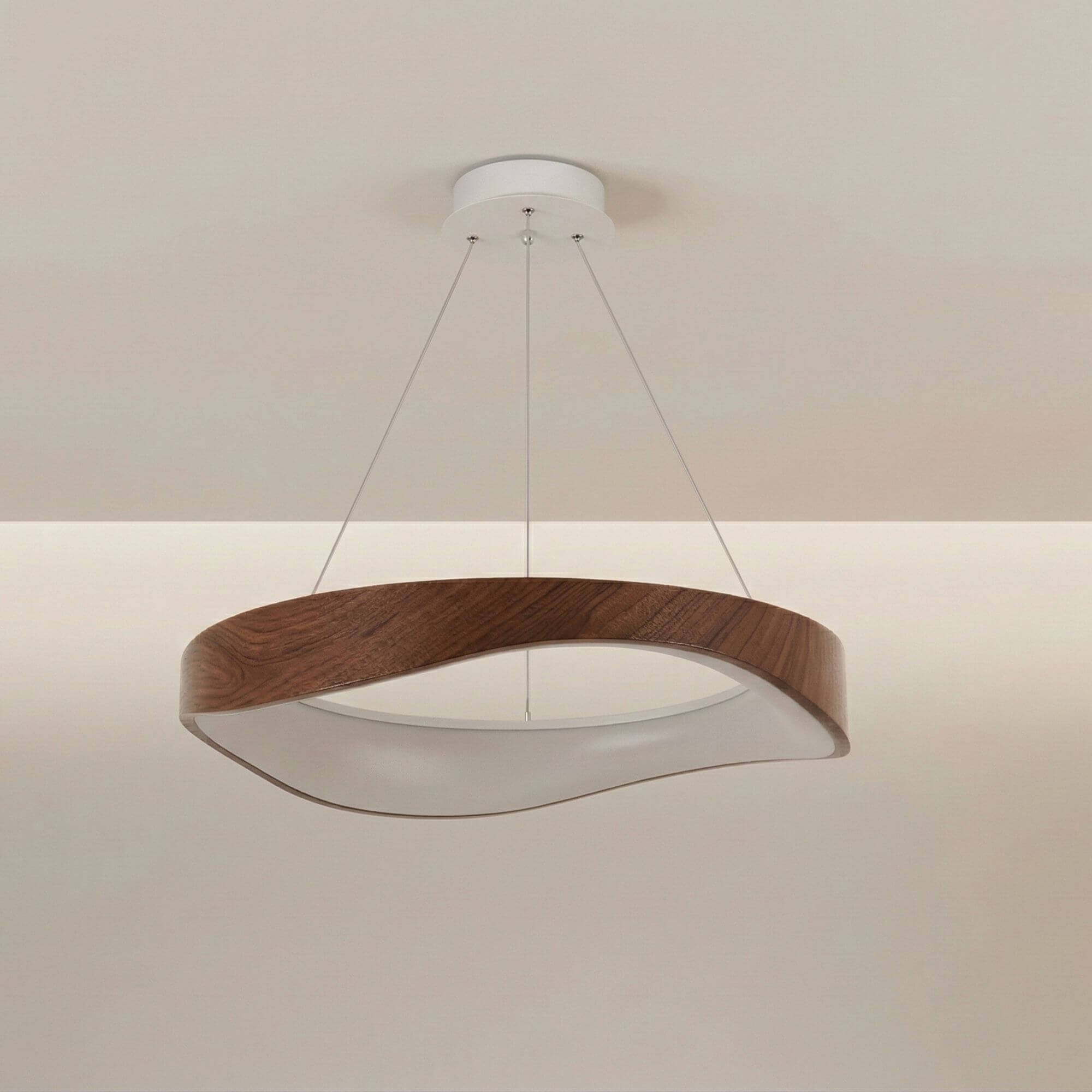 Suspension Anneau  Finition Noyer éteint