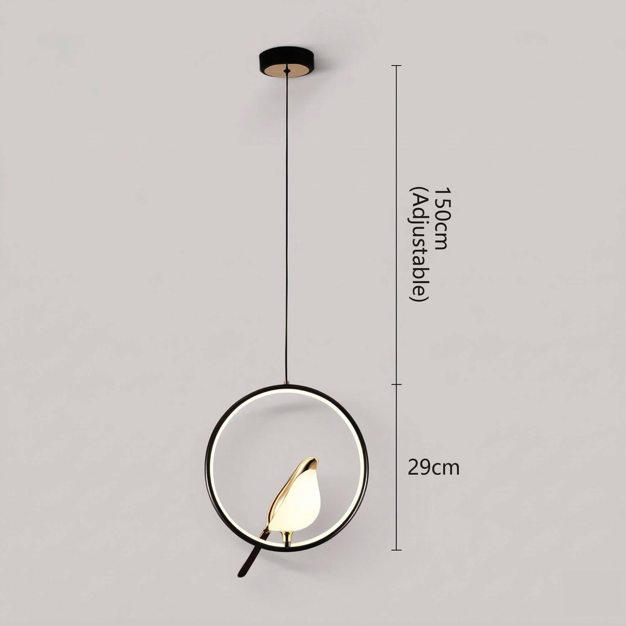 Suspension  Oiseau noir dimensions