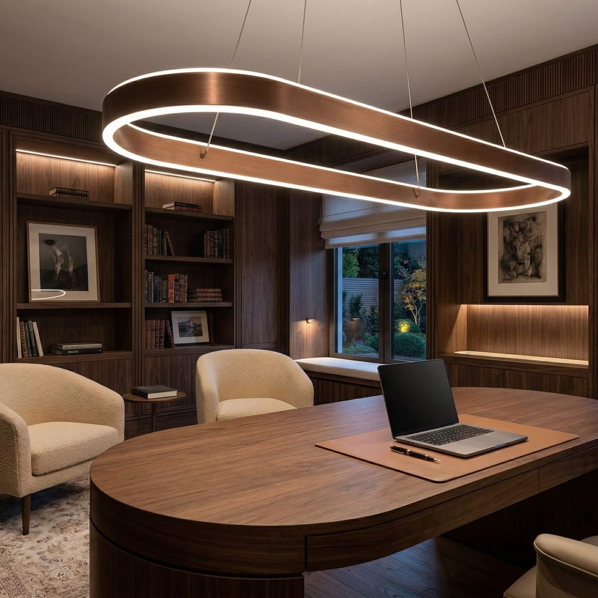 Suspension ovale bureau