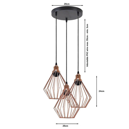 3 light Pendant Ceiling Light Fixture ~3776-1