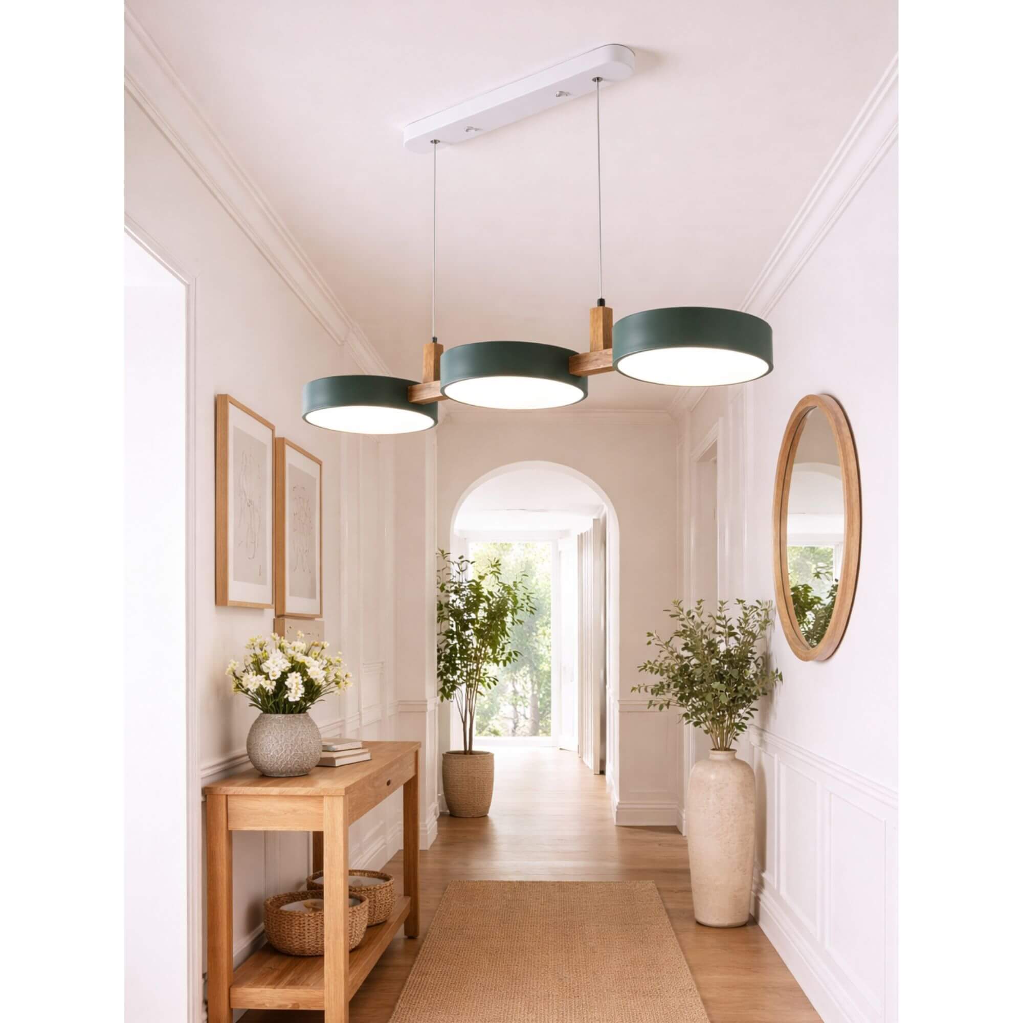 suspension LED scandinave couloir